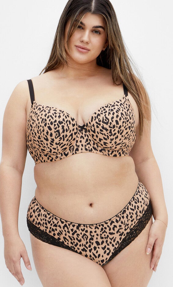 Smooth & Chic Print T-Shirt Bra - taupe, INES TAUPE ANIMAL, hi-res image number null