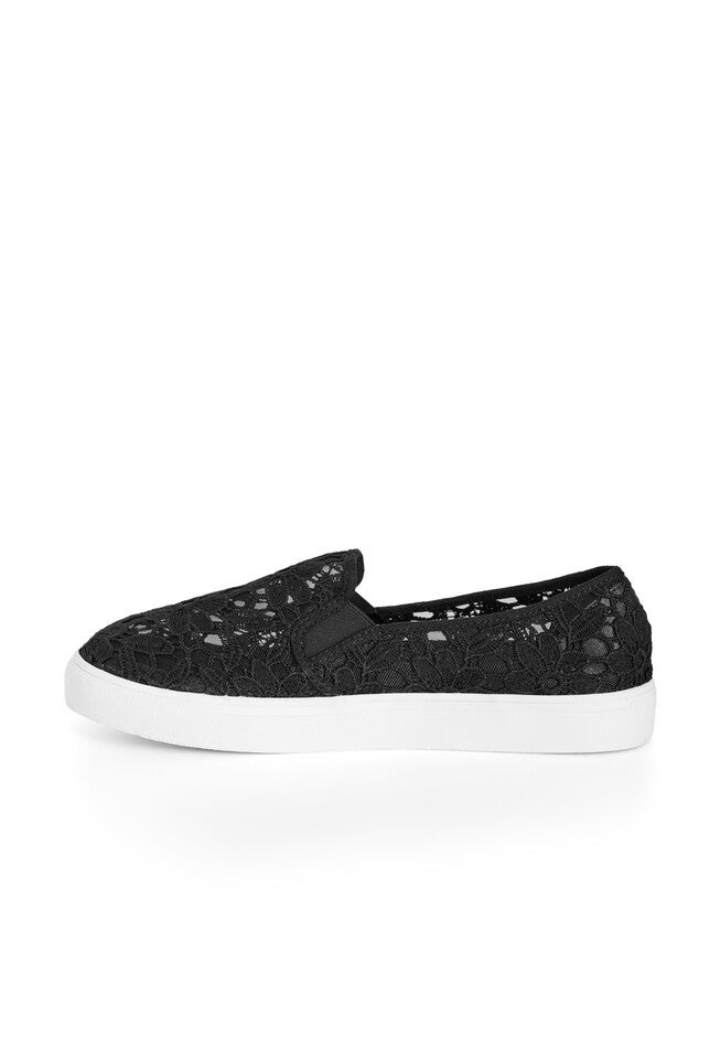 Lacy Slip On, BLACK, alternate image number 5