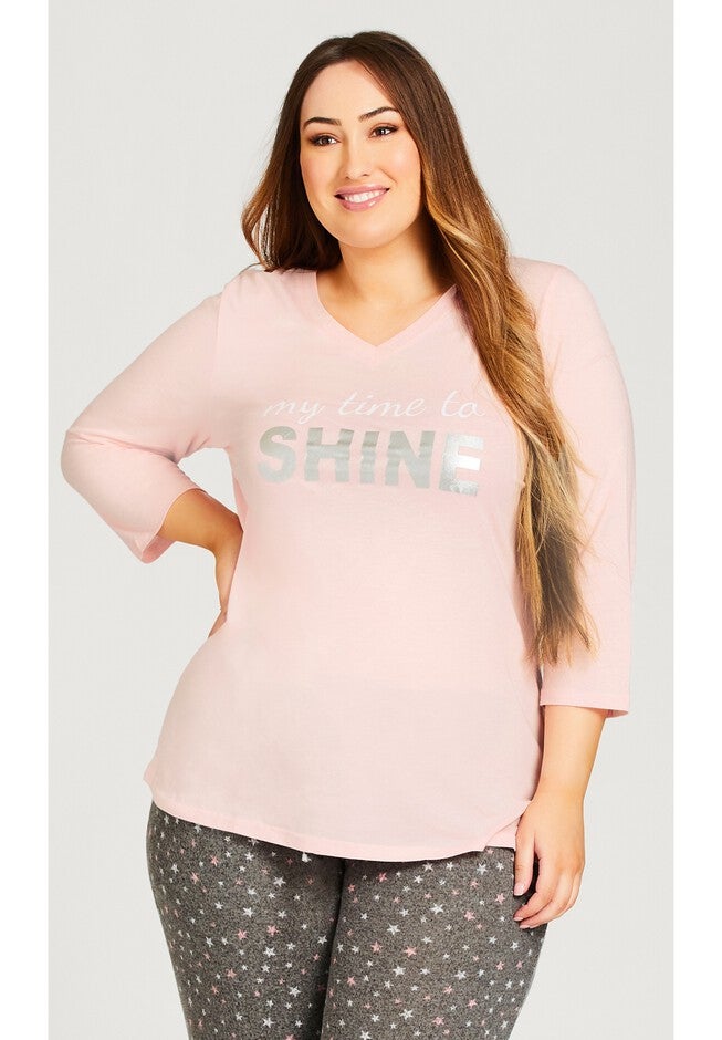 Shine Sleep Top, SHINE PRINT, alternate image number null