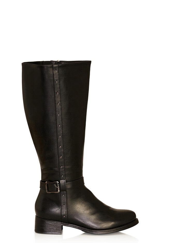 Alex Studded Tall Boot, BLACK, alternate image number null