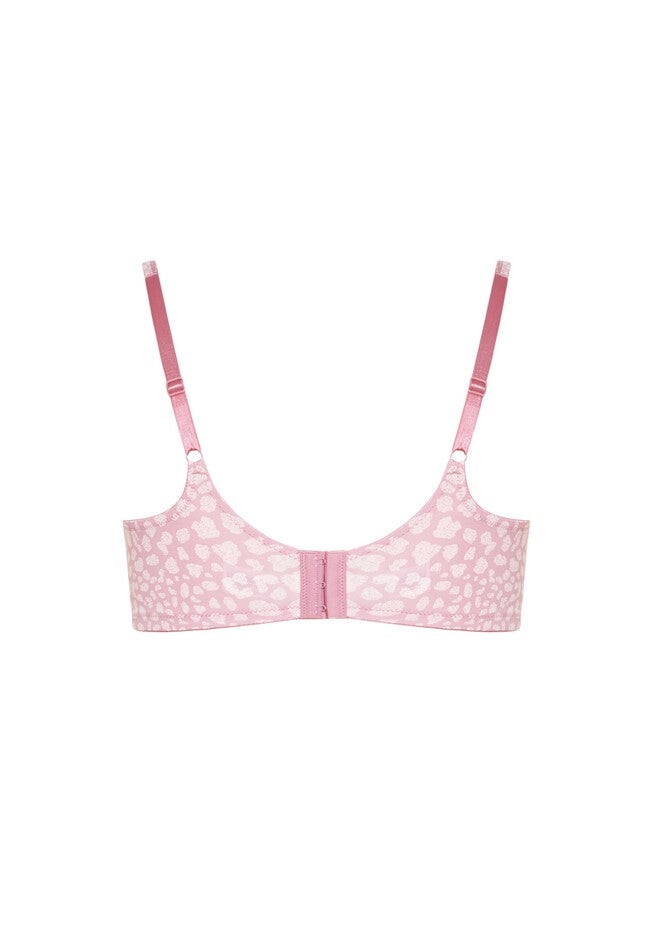 Smooth Caress Print Bra, PINK ANIMAL, alternate image number null