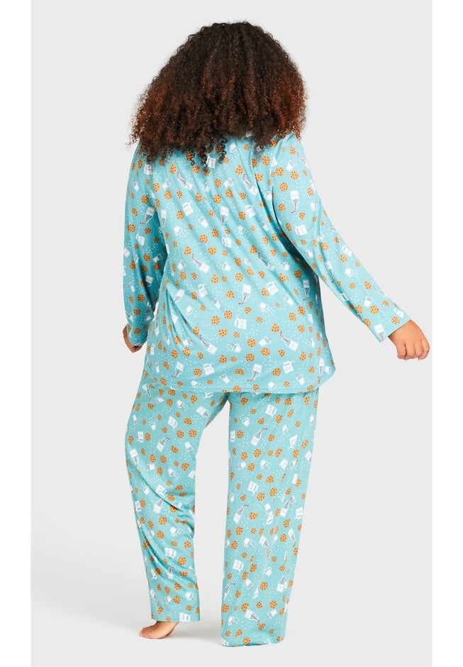 Button Through Sleep Top, COOKIE PRINT, alternate image number null