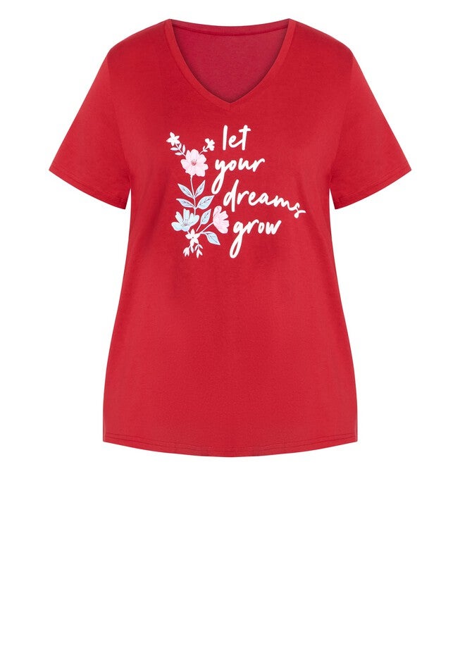 Dreams Grow Short Sleeve Sleep Top, DREAMS GROW, alternate image number null