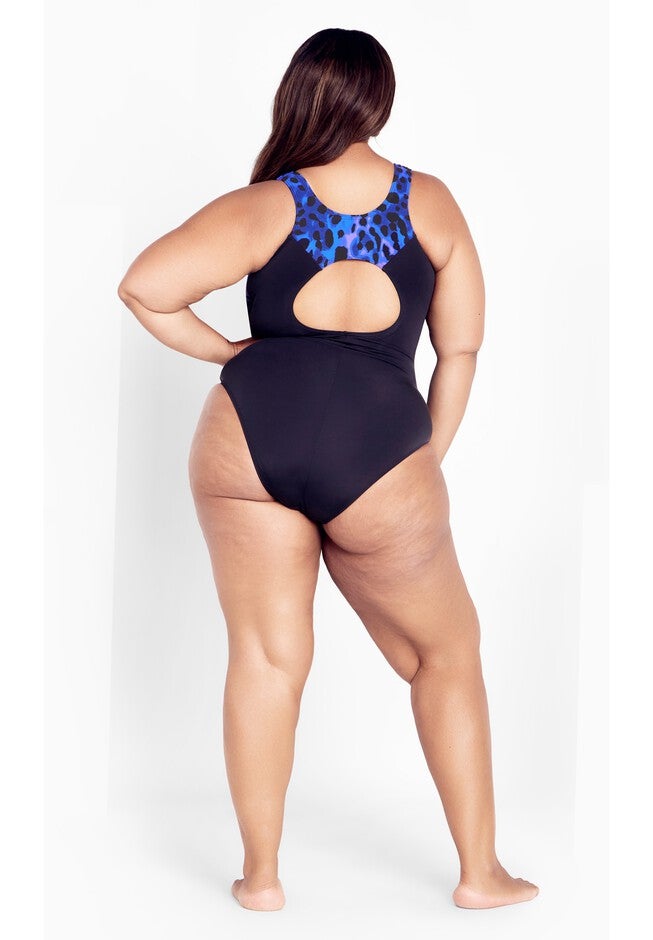 Tia Spliced Print 1 Piece, BLACK PRINT, on-hover image number 1