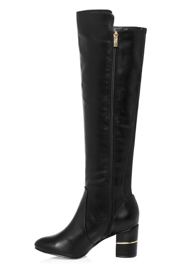 WIDE FIT Priscilla Knee High Boot - black, BLACK, alternate image number 3