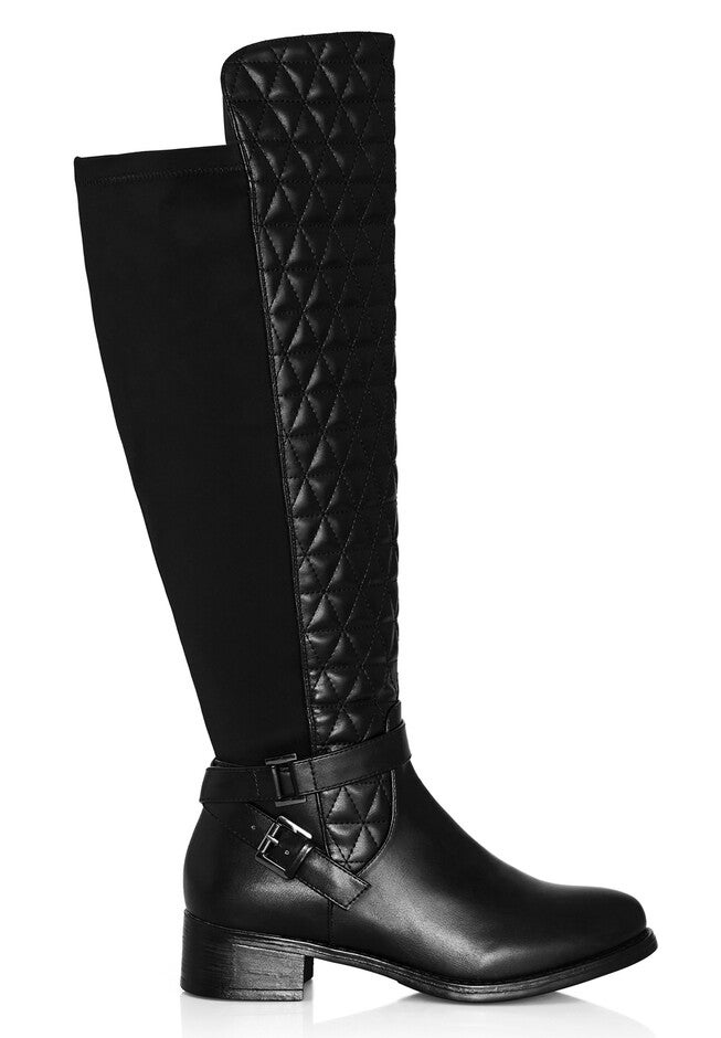 Diana Wide Fit Tall Boot, BLACK, alternate image number null