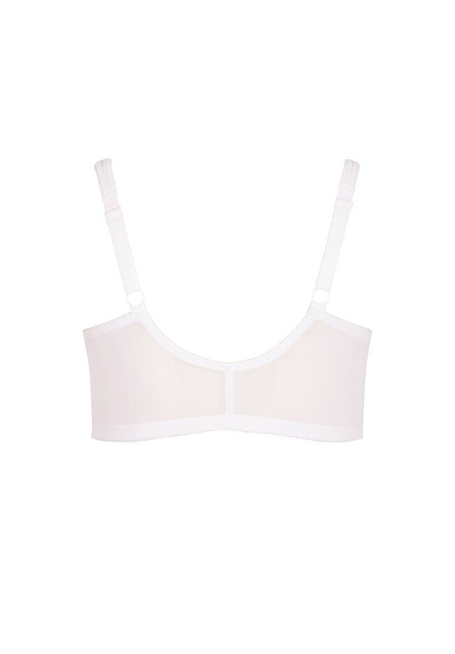Full Coverage Wire Free Bra, WHITE, alternate image number null