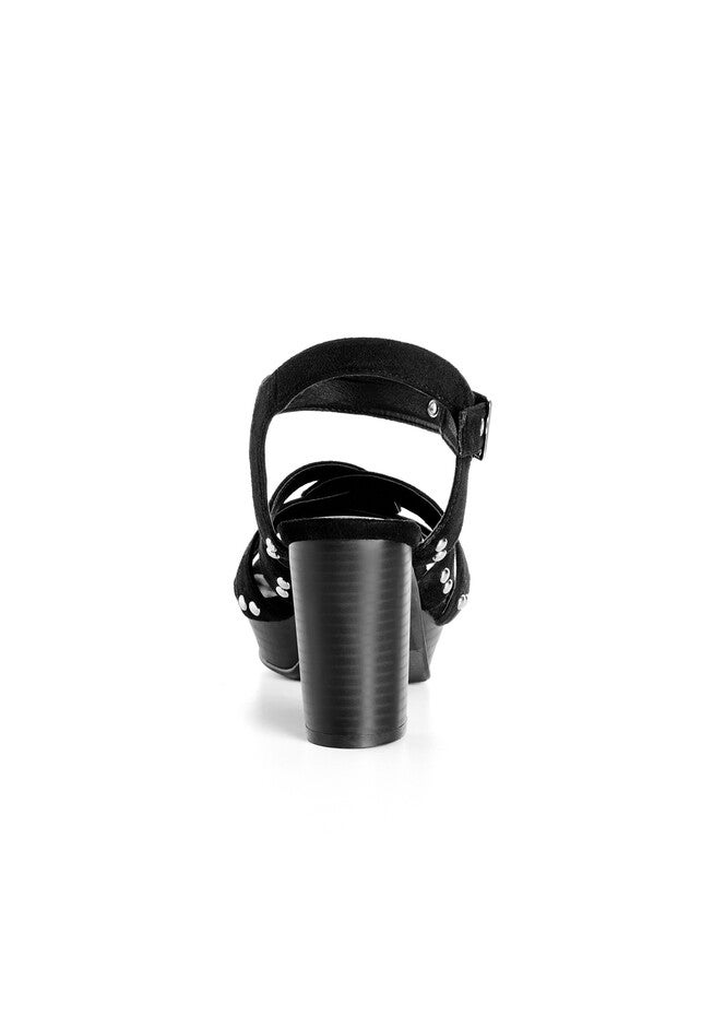 WIDE FIT Mule Felicity Heel - black, BLACK, alternate image number null