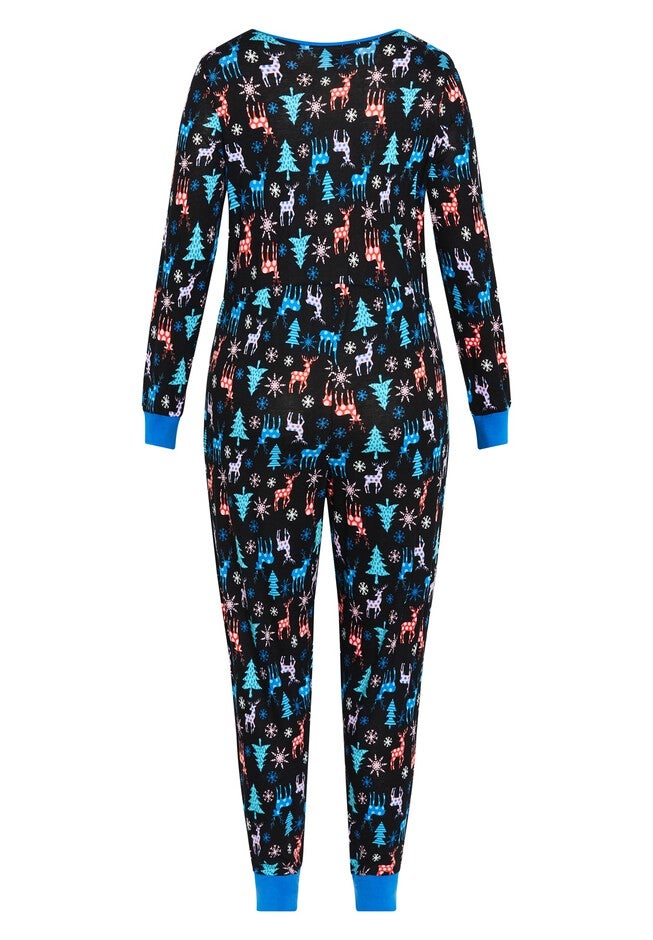 Festive Print Onesie, FESTIVE, alternate image number 3