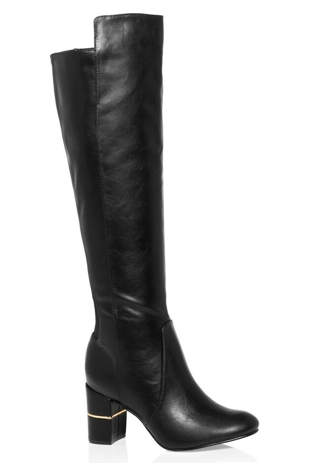 WIDE FIT Priscilla Knee High Boot - black, BLACK, hi-res image number 0