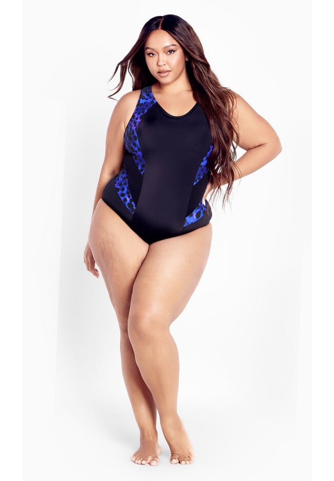 Tia Spliced Print 1 Piece, BLACK PRINT, hi-res image number 0