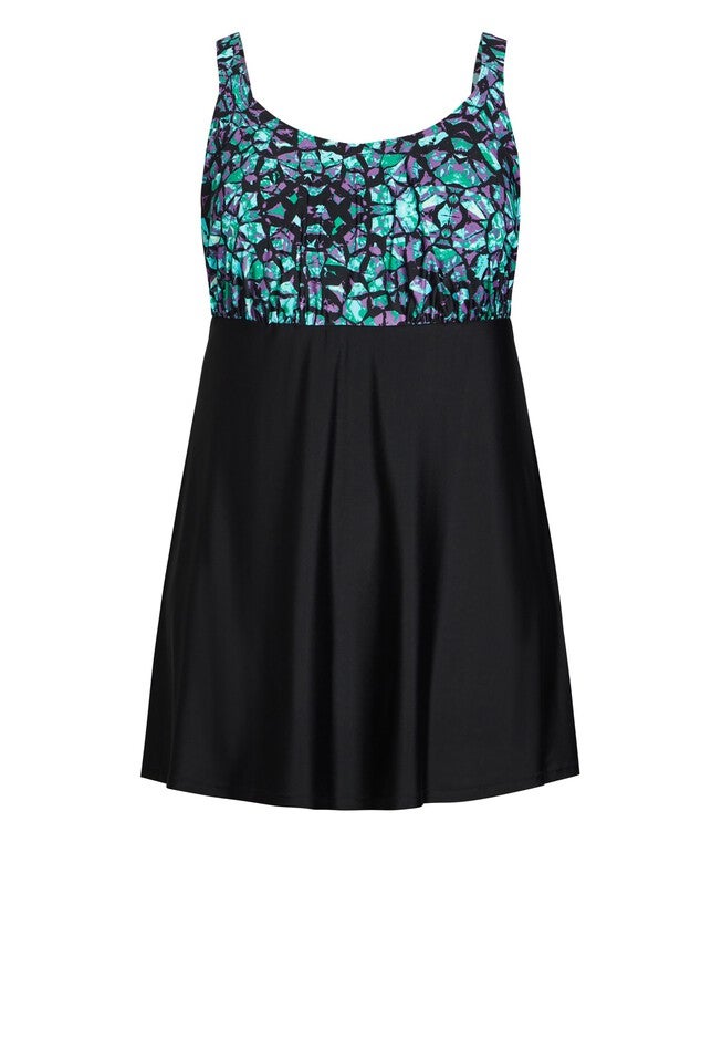 Empire Print Swim Dress, BAHAMAS, alternate image number null