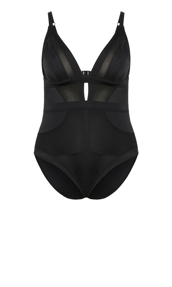 Sexy Plunge 1 Piece - black, BLACK, alternate image number null