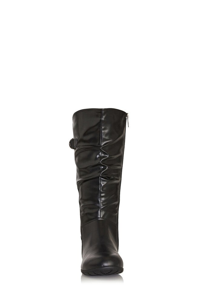 Tall Scrunch Boot, BLACK, alternate image number 4