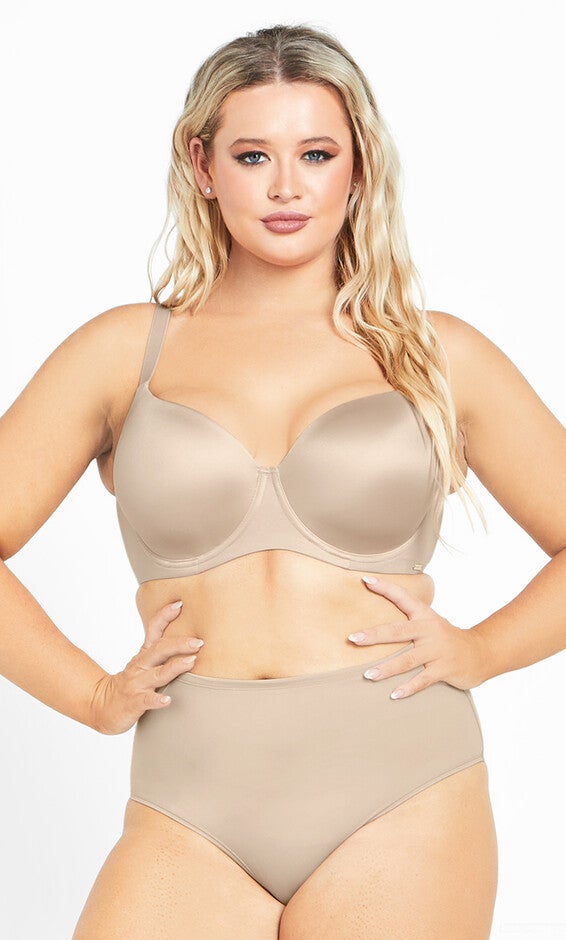 Smooth & Chic T-Shirt Bra - latte, BEIGE, hi-res image number null