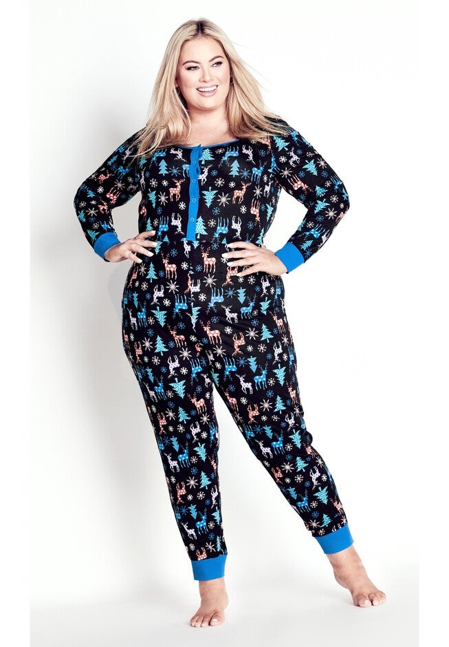 Festive Print Onesie, FESTIVE, hi-res image number 0