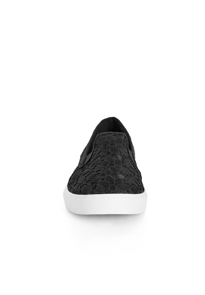 Lacy Slip On, BLACK, alternate image number 6