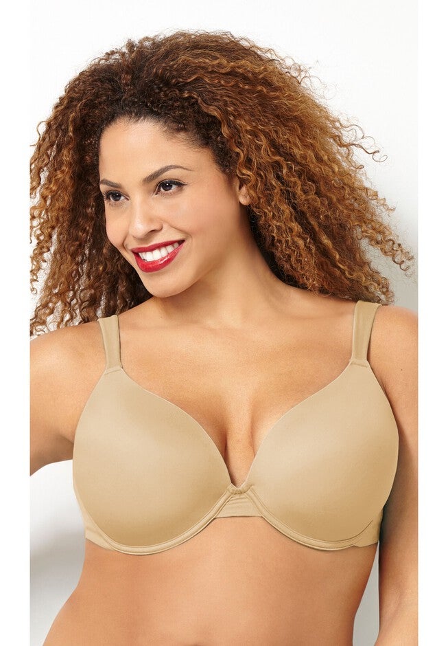 Underwire Basic Plunge Neckline Bra, NUDE, on-hover image number null