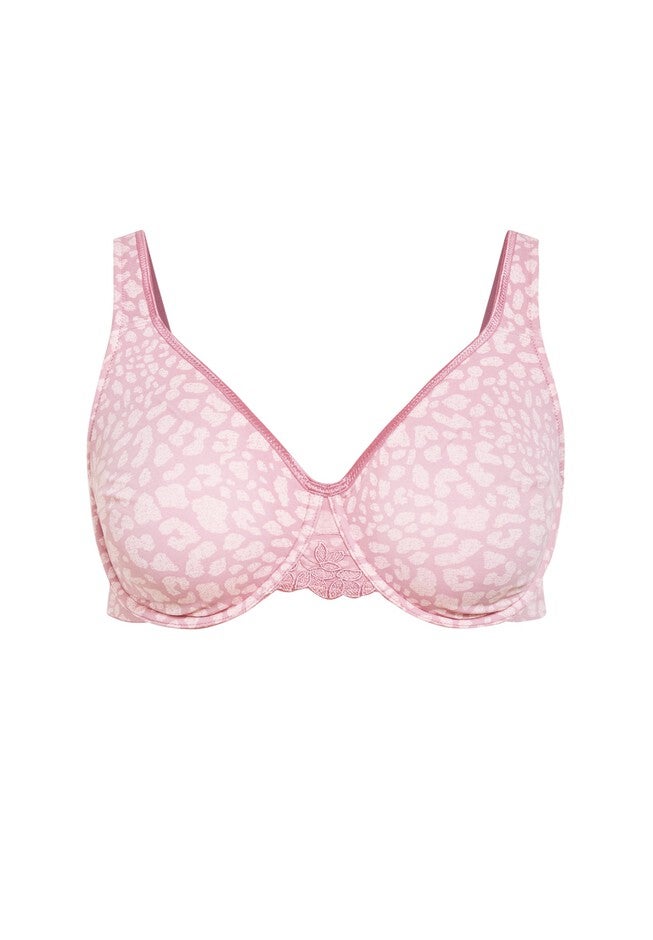 Smooth Caress Print Bra, PINK ANIMAL, alternate image number null