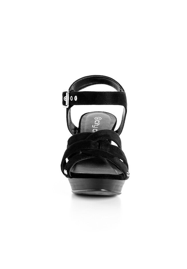 WIDE FIT Mule Felicity Heel - black, BLACK, alternate image number null