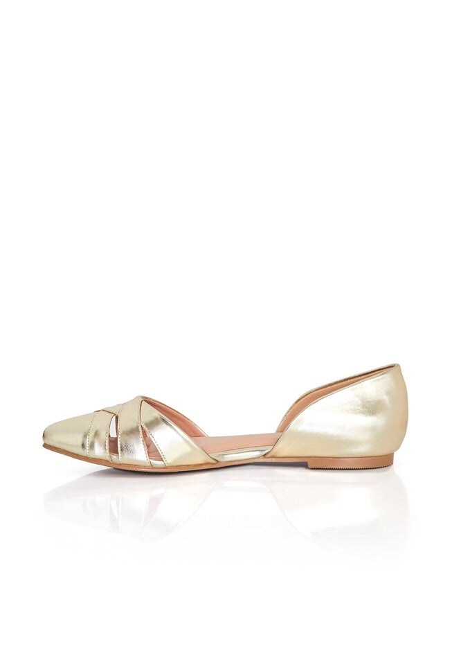 WIDE FIT Clara Flat - gold, GOLD, alternate image number null