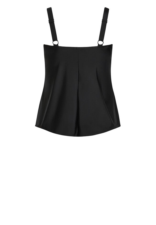 V Tiered Tankini Top, BLACK, alternate image number null