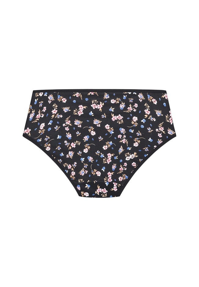 Microfiber Hi Cut Brief, BLACK FLORAL DITSY, alternate image number 3