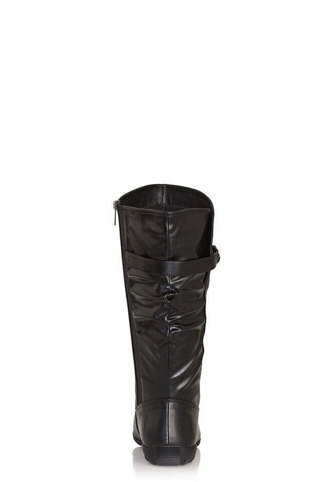 Tall Scrunch Boot, BLACK, on-hover image number 1