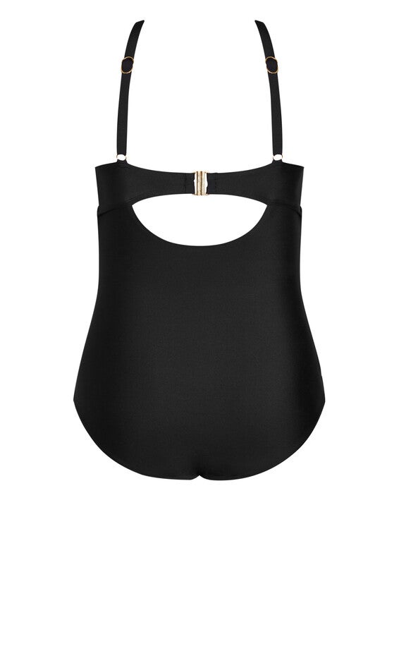 Cancun Underwire Print 1 Piece - black, BLACK, alternate image number 5