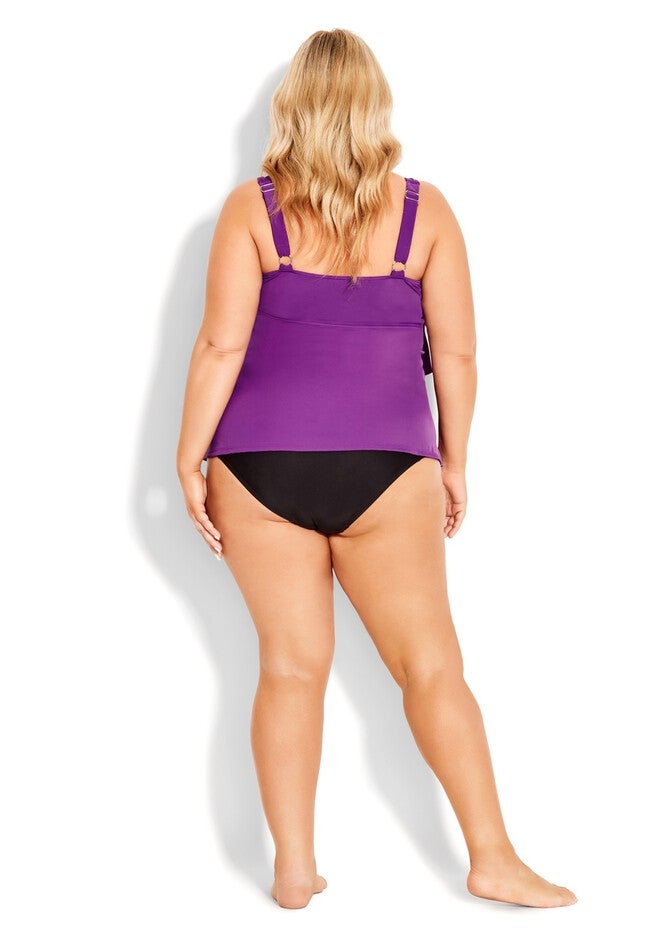 Ruffled Tankini Top, BRIGHT VIOLET, on-hover image number null