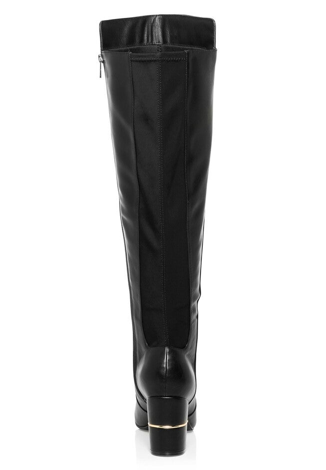 WIDE FIT Priscilla Knee High Boot - black, BLACK, alternate image number 2