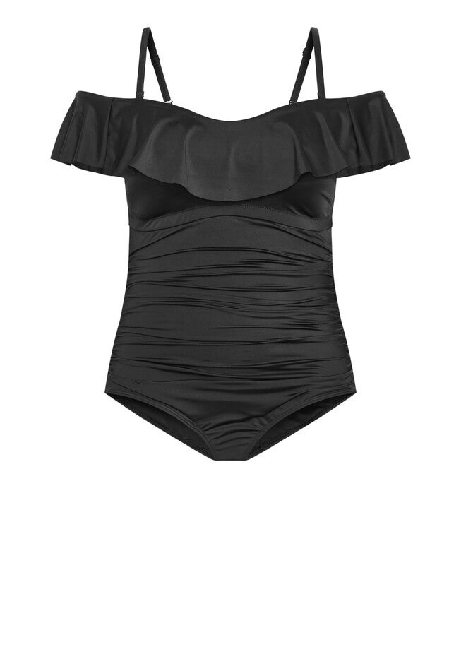 Ingrid Ruffle 1 Piece - black, BLACK, alternate image number 5