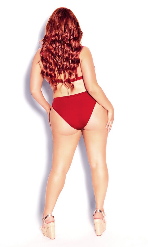 Daisy Bikini Pant - red cherry, RED, alternate image number 3