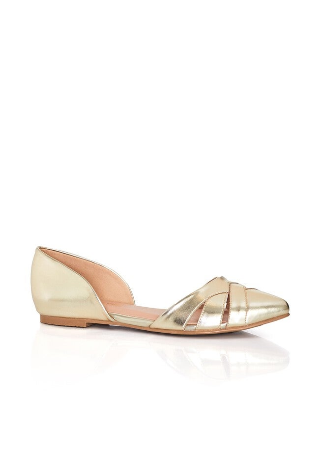 WIDE FIT Clara Flat - gold, GOLD, hi-res image number null