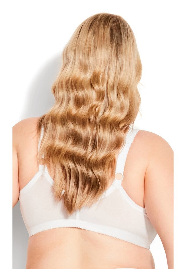 Full Coverage Wire Free Bra, WHITE, on-hover image number null