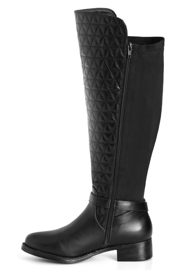 WIDE FIT Diana Tall Boot, BLACK, alternate image number 3
