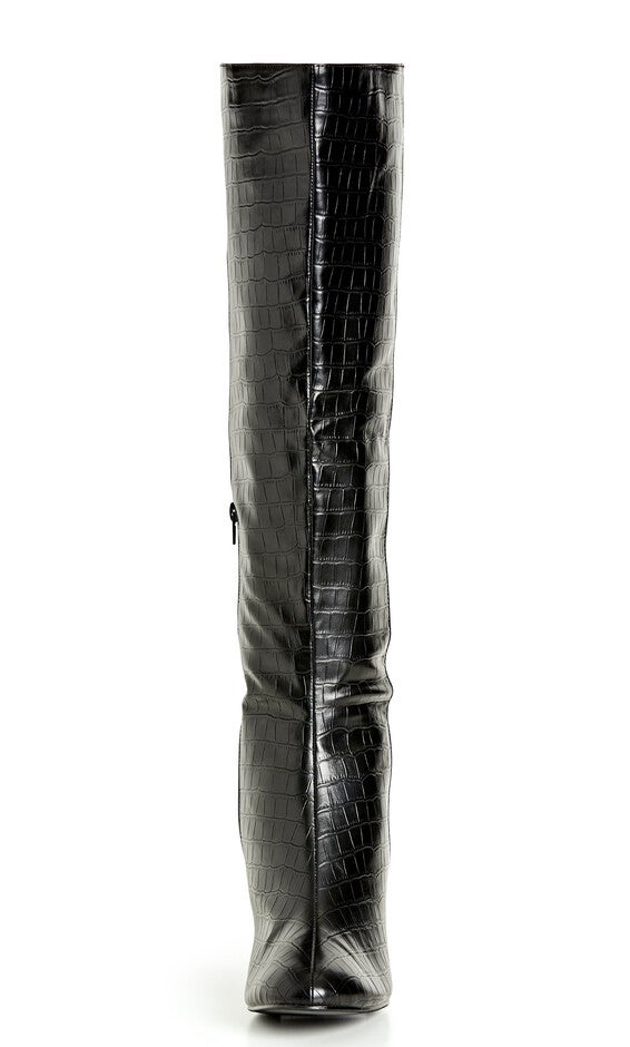 WIDE FIT Geordie Knee Boot - black, BLACK, alternate image number 4