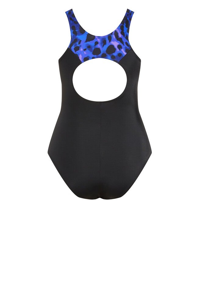 Tia Spliced Print 1 Piece, BLACK PRINT, alternate image number 6