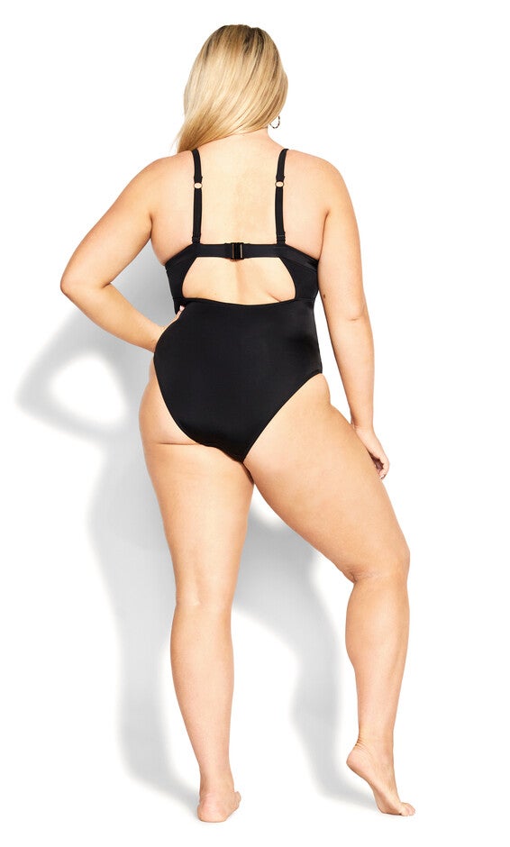 Sexy Plunge 1 Piece - black, BLACK, alternate image number null