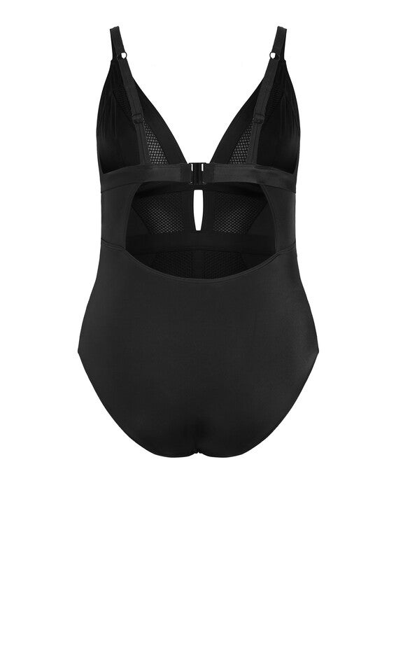 Sexy Plunge 1 Piece - black, BLACK, alternate image number null