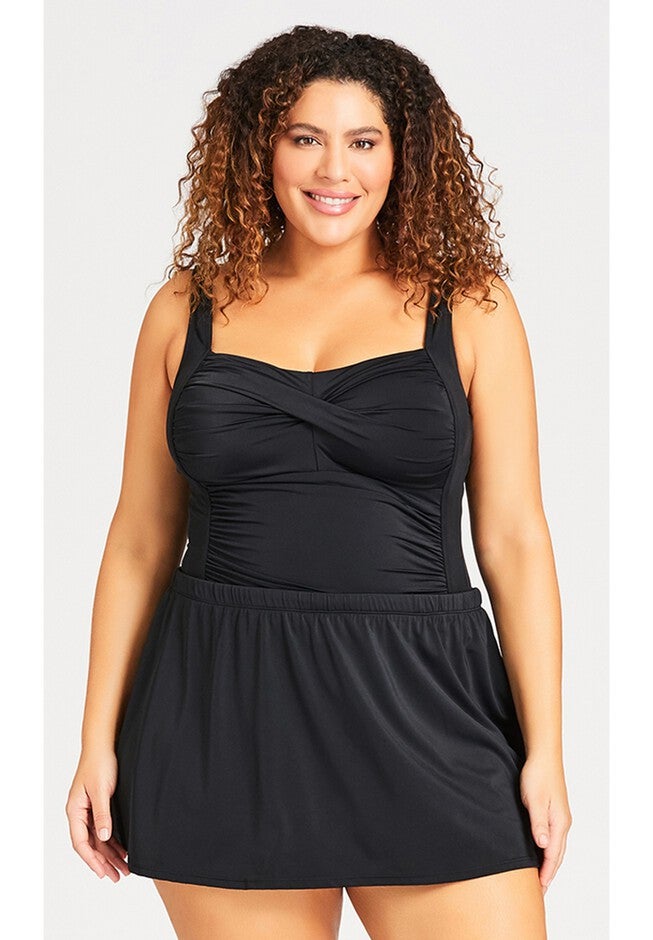 Basic Swim Skirt, BLACK, alternate image number null