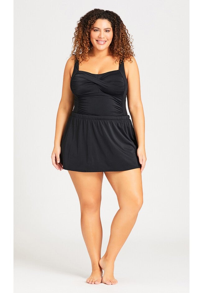Basic Swim Skirt, BLACK, hi-res image number null