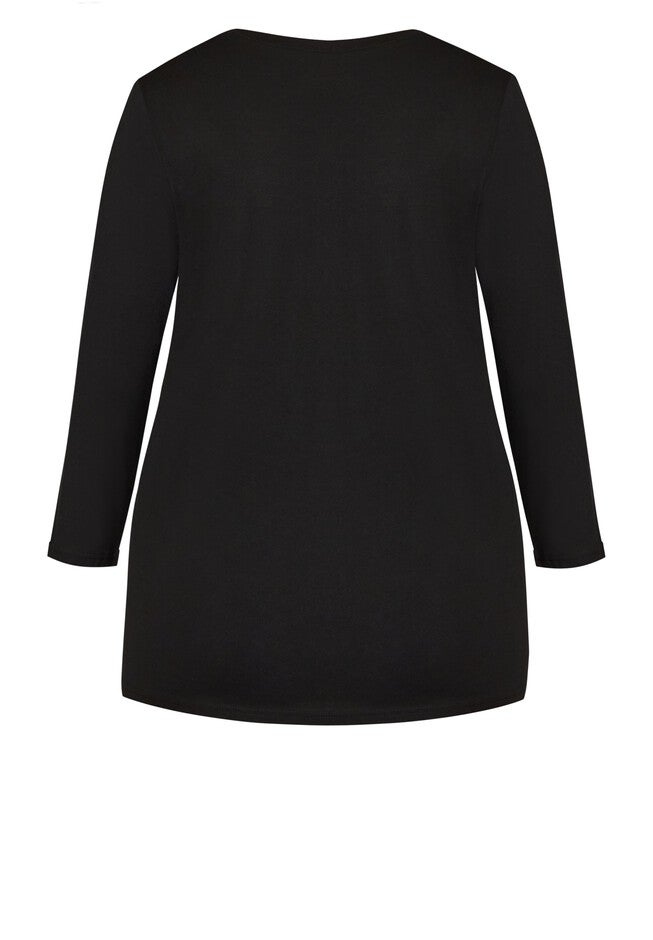 Snowflake Sleep Top, BLACK, alternate image number null