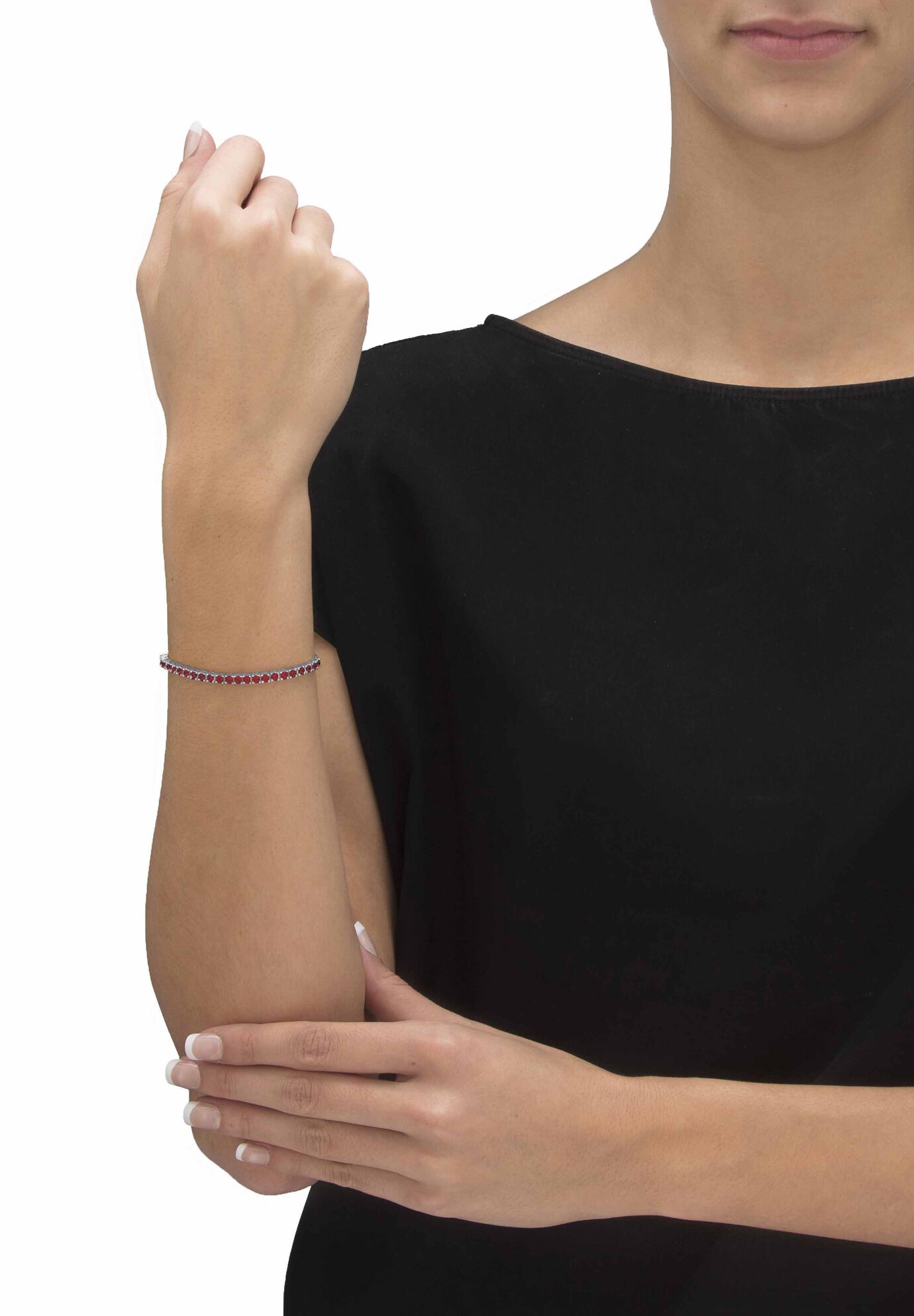 Silver Tone Bolo Bracelet (4mm), Simulated Birthstone 9.25 inches Adjustable, , alternate image number 2