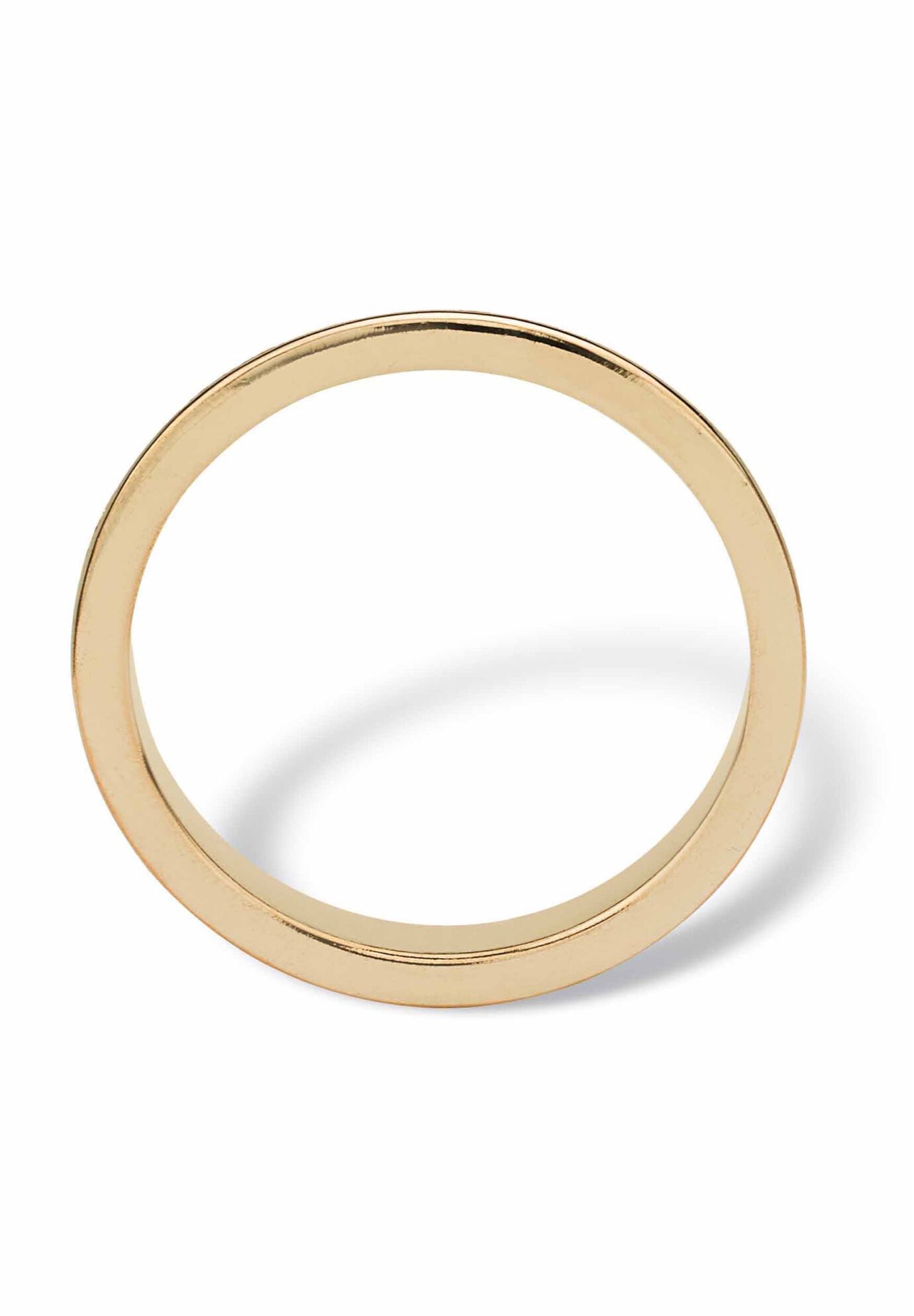 Yellow Gold Plated Simulated Birthstone Eternity Ring, , on-hover image number 1