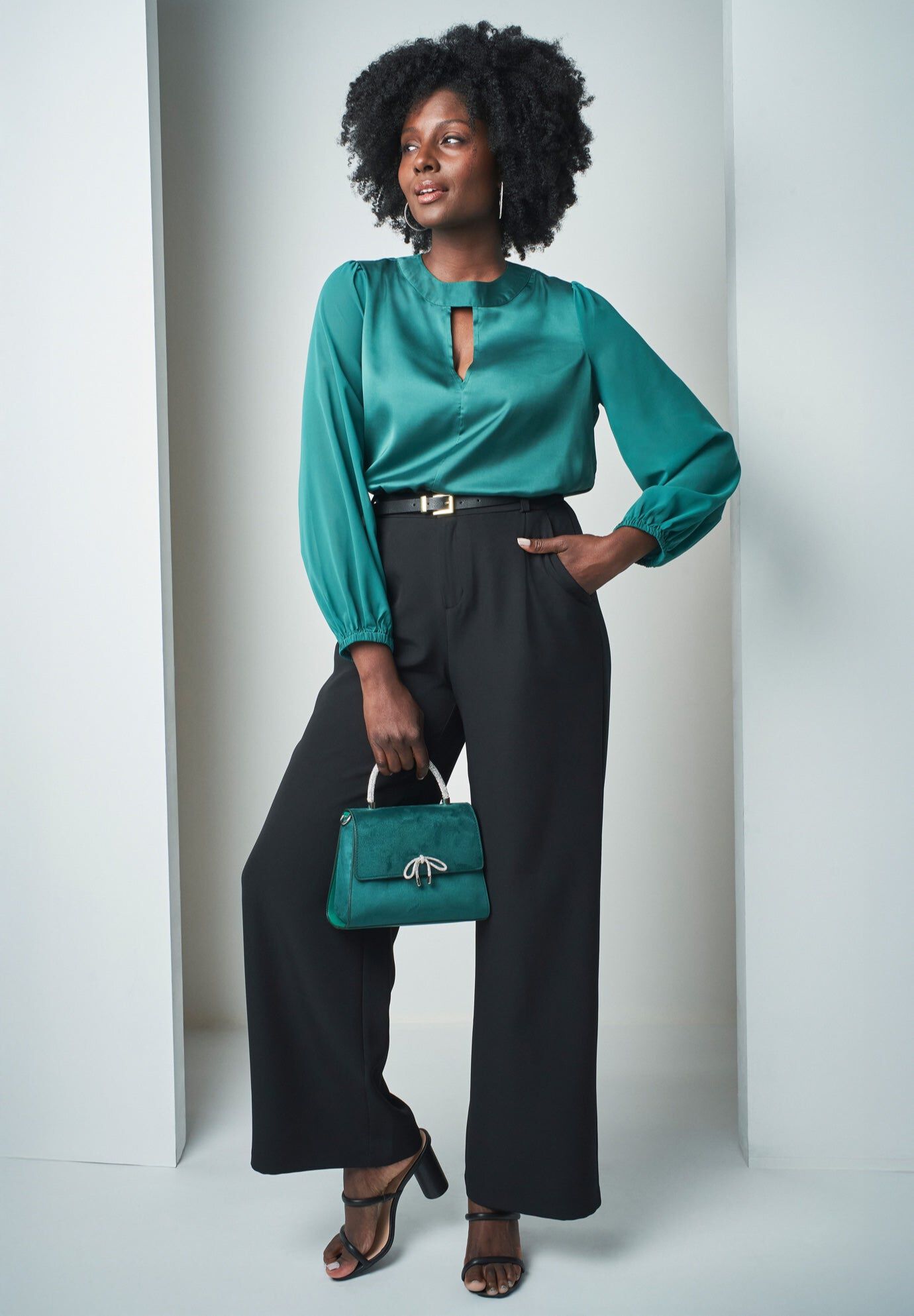 Bi-Stretch Wide Leg Pant