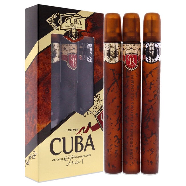 Cuba Trio 1 by Cuba for Men - 3 Pc Gift Set 1.17oz Cuba Gold EDT Spray, 1.17oz Cuba Royal EDT Spray, 1.17oz Cuba VIP EDT Spray, NA, alternate image number null