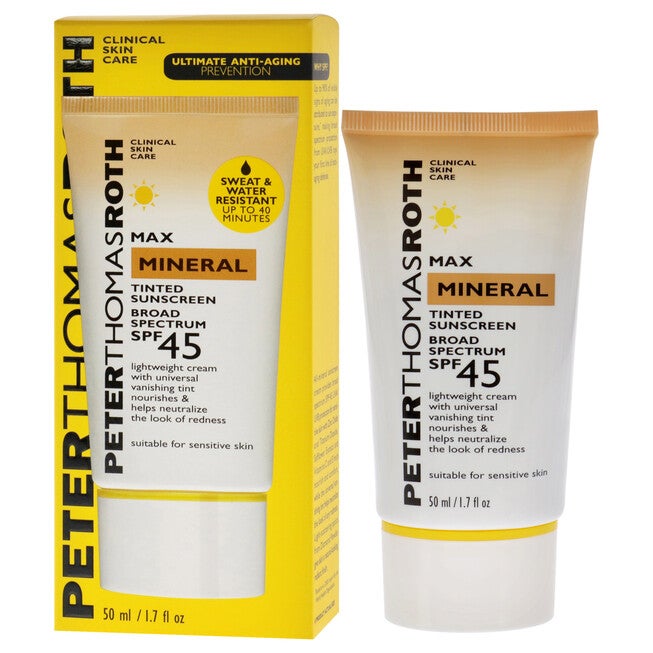 Max Mineral Tinted Sunscreen SPF 45 by Peter Thomas Roth for Unisex - 1.7 oz Sunscreen, , alternate image number null