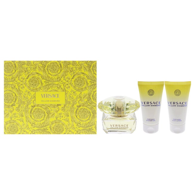 Versace Yellow Diamond by Versace for Women - 3 Pc Gift Set 1.7oz EDT Spray, 1.7oz Perfumed Shower Gel, 1.7oz Perfumed Body Lotion, NA, hi-res image number null