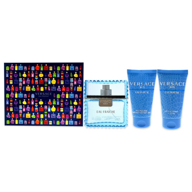 Versace Eau Fraiche by Versace for Men - 3 Pc Gift Set 1.7oz EDT Spray, 1.7oz Bath and Shower Gel, 1.7oz After Shave Balm, , alternate image number null